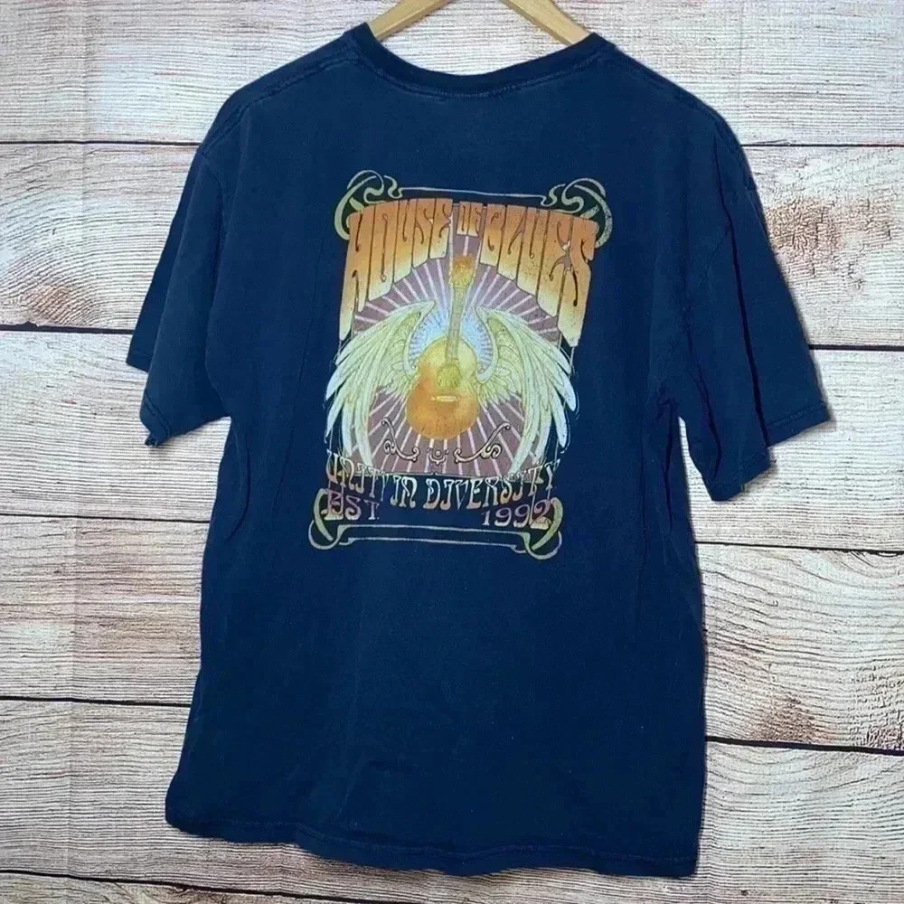 Vintage House of Blues t-shirt Large Blue Short Sleeve
